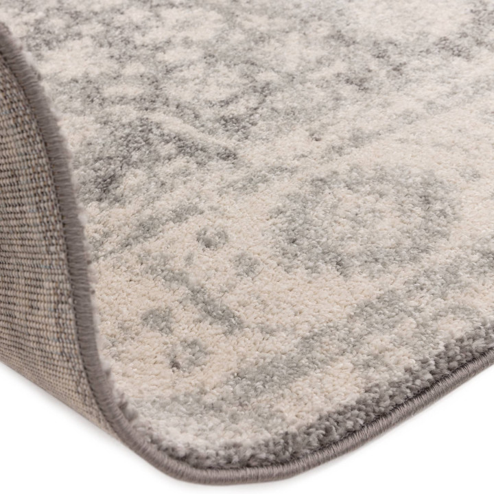 Rug Muse stylized light grey dark grey white 120