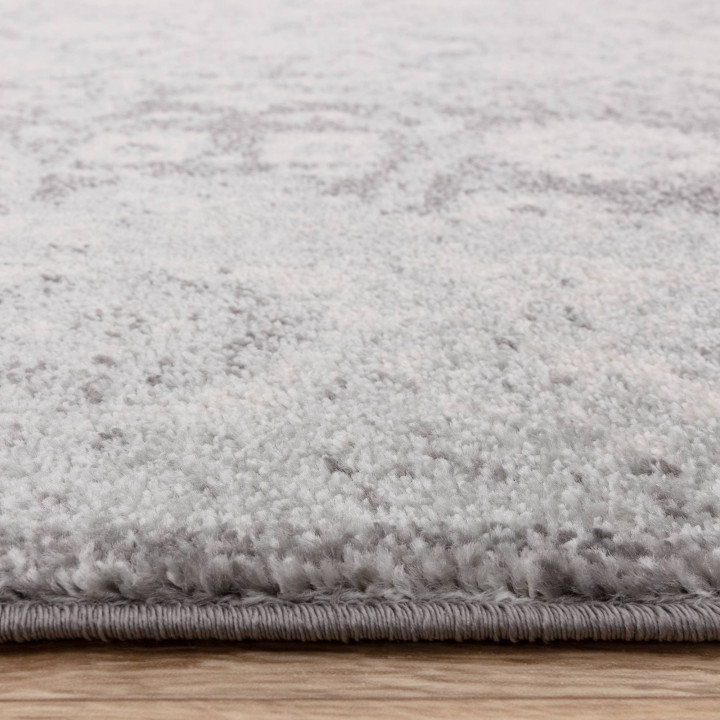 Rug Muse stylized grey light grey ivory 200x290