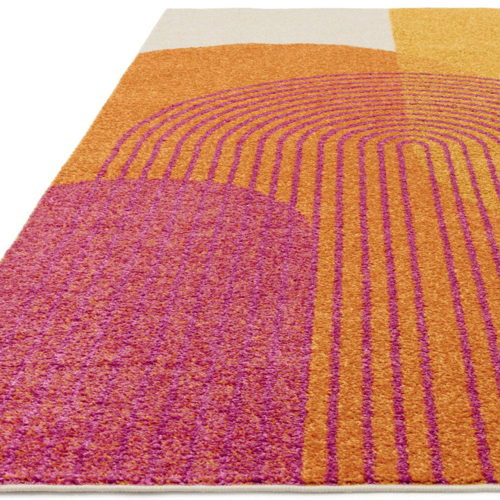 Tappeto Muse geometrico giallo e arancione 200x2