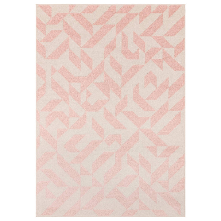 Rug Muse geometric light pink beige 200x290 cm