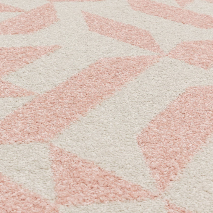 Rug Muse geometric light pink beige 200x290 cm