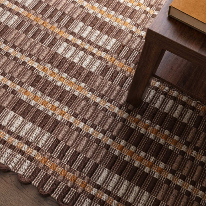 Rug Arden GRS geometric brown beige ochre 120x17