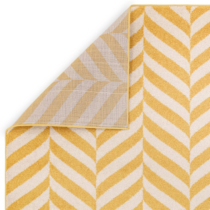 Rug Muse geometric yellow beige 120x170 cm