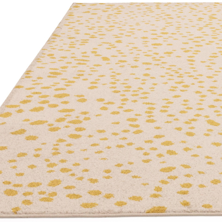 Tappeto Muse astratto beige e giallo oro 200x290