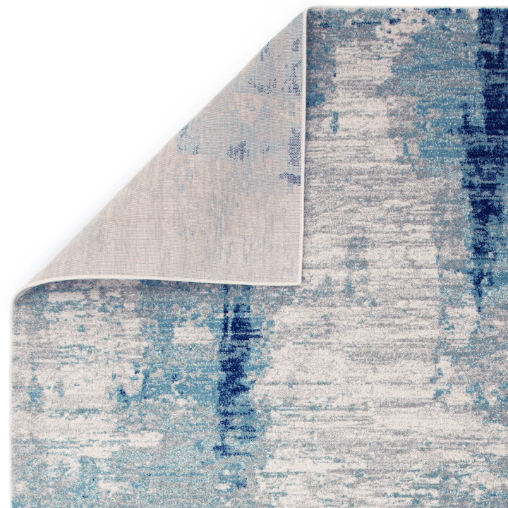 Rug Nova abstract blue light blue light grey whi