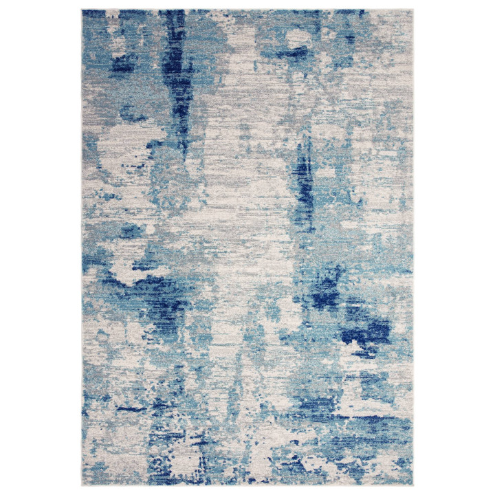 Tappeto Nova astratto blu e azzurro 160x230 cm