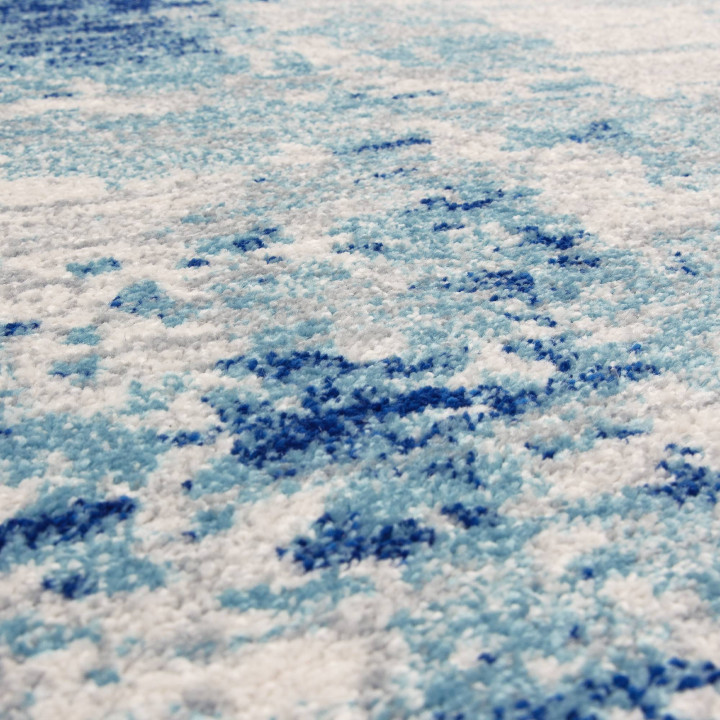 Rug Nova abstract blue light blue light grey whi