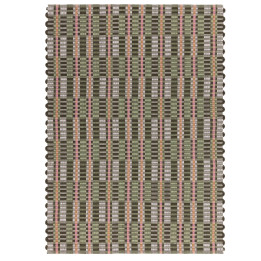 Tappeto Arden GRS geometrico verde oliva e marro