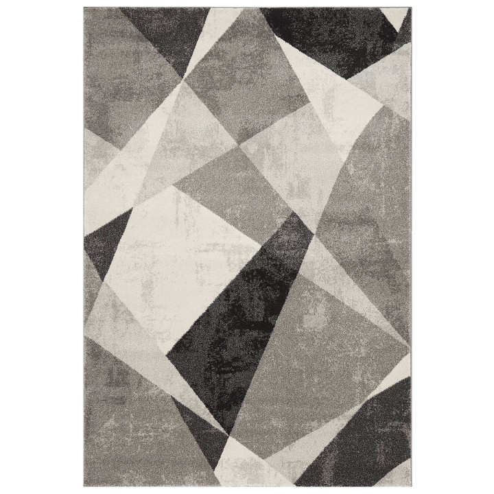 Rug Nova geometric grey light grey anthracite wh