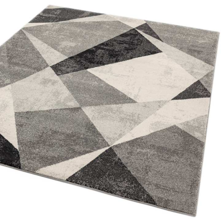 Tappeto Nova geometrico grigio e grigio chiaro 8