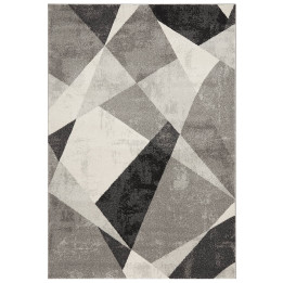Rug Nova geometric light grey dark grey black of