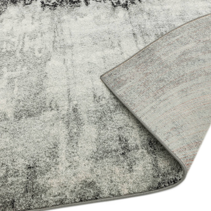 Tappeto Nova astratto grigio e nero 80x150 cm