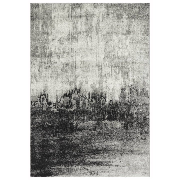 Rug Nova abstract grey silver black white 120x17