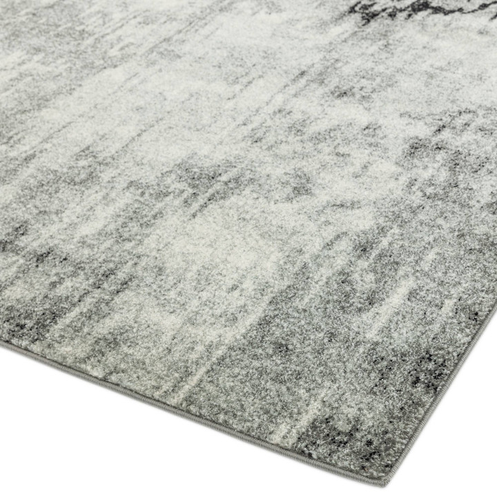 Tappeto Nova astratto grigio e nero 200x290 cm