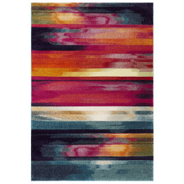 Tappeto Nova astratto rosso e arancione 80x150 c