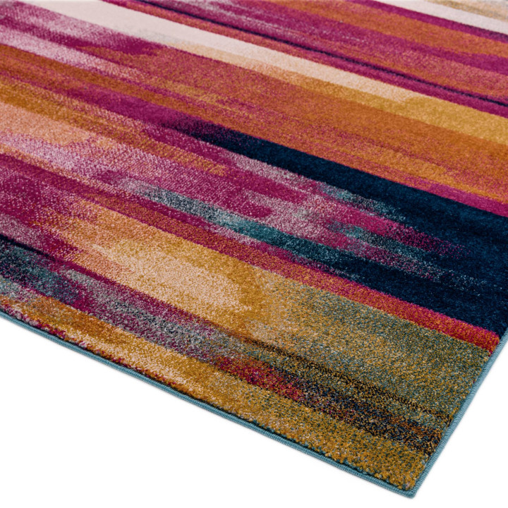 Tappeto Nova astratto rosso e arancione 80x150 c