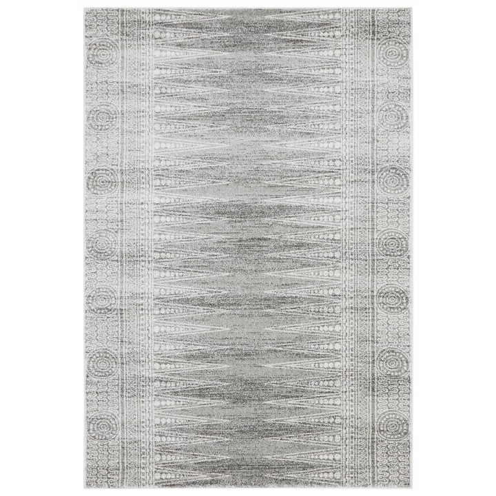 Rug Nova geometric light grey dark grey white 16