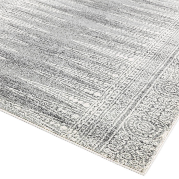 Tappeto Nova geometrico grigio chiaro e grigio s
