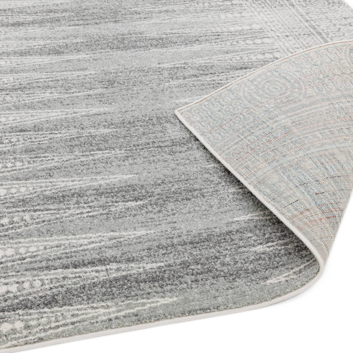 Tappeto Nova stilizzato grigio e argento 200x290