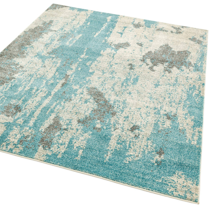 Rug Nova abstract blue beige dark grey 80x150 cm