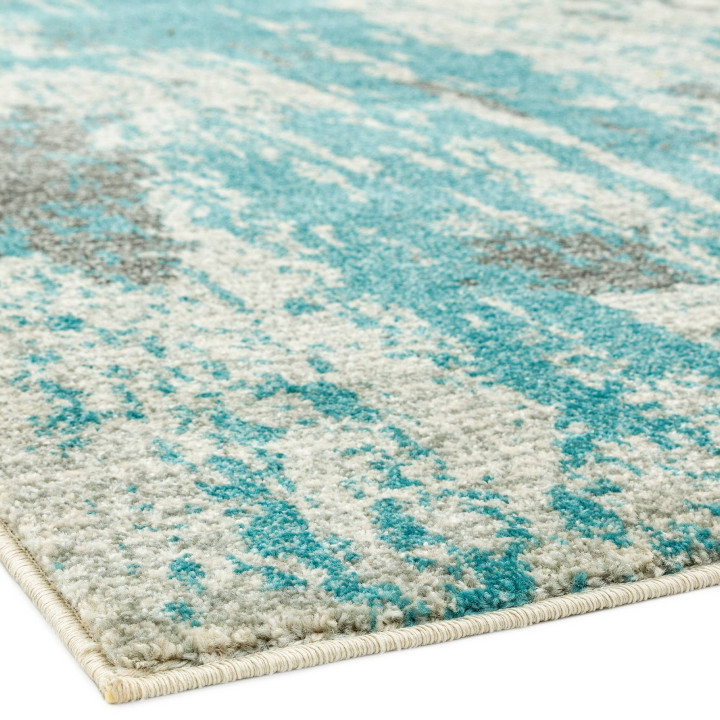 Rug Nova abstract blue beige dark grey 80x150 cm