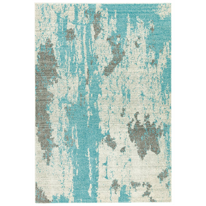 Rug Nova abstract blue light grey white 200x290