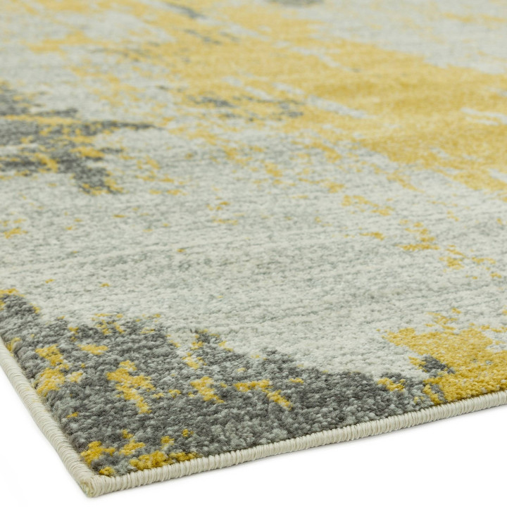 Rug Nova abstract yellow grey white 80x150 cm