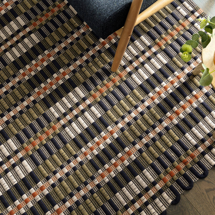 Tappeto Arden GRS geometrico multicolore e verde