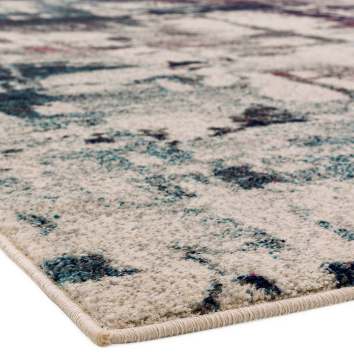 Rug Nova abstract white purple blue grey 80x150