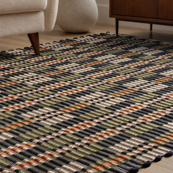 Tappeto Arden GRS geometrico multicolore e verde