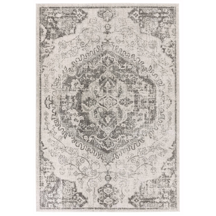 Rug Nova floral with medallion cream grey 160x23
