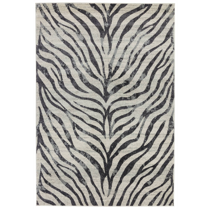 Rug Nova figurative grey black white 80x150 cm