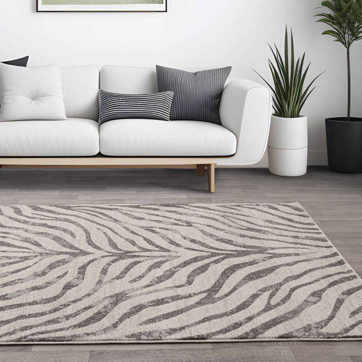 Rug Nova figurative grey dark grey beige 160x230