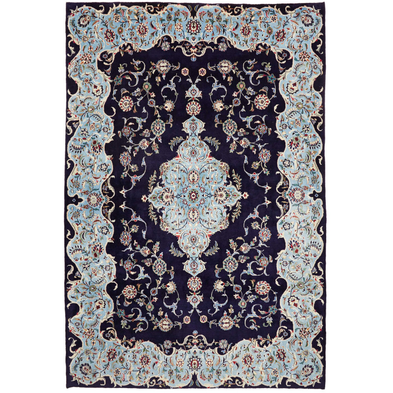 Tappeto Originale Kashmar Persia 216x322 Blu Sc