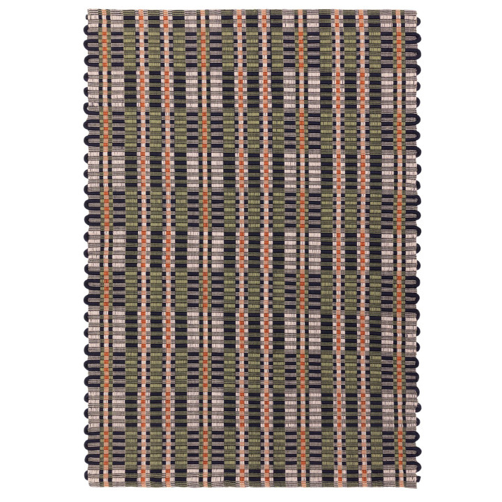 Rug Arden GRS geometric black olive green beige