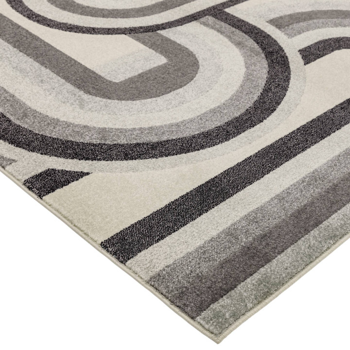 Tappeto Nova geometrico grigio e grigio chiaro 1