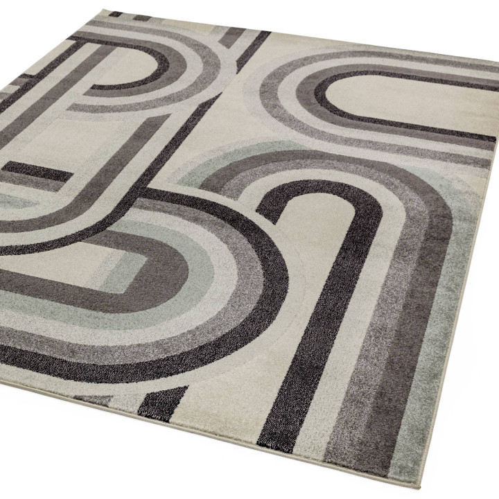 Rug Nova geometric grey light grey dark grey bei