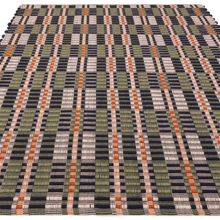 Rug Arden GRS geometric black olive green beige
