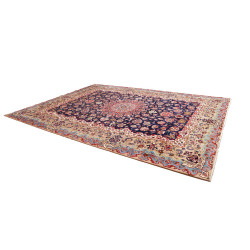 Tappeto Originale Kashan Persia 290x393 Blu Not