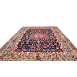 Tappeto Originale Kashan Persia 290x393 Blu Not