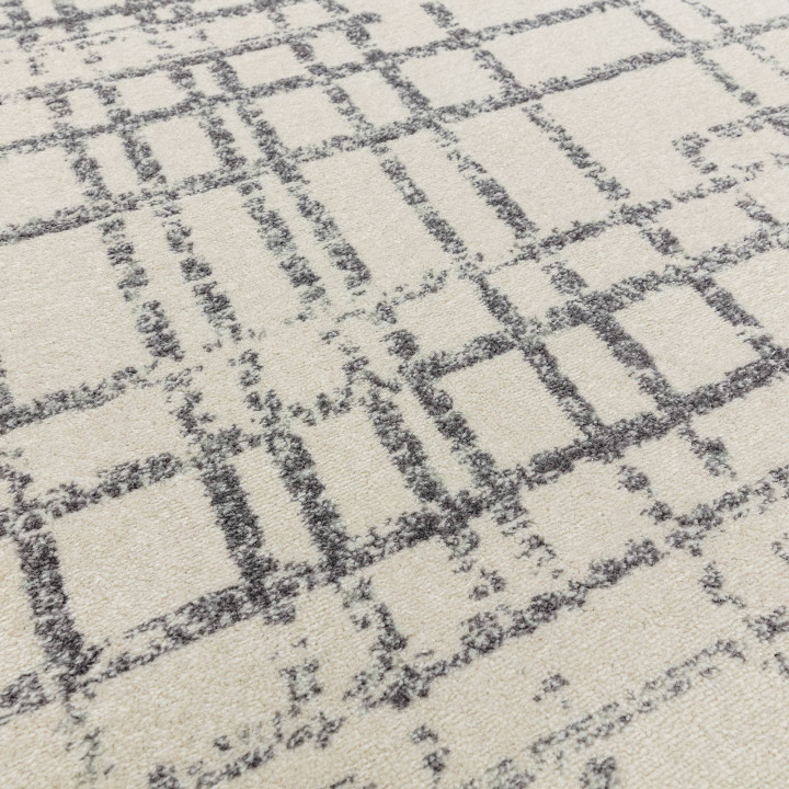 Rug Nova geometric light grey dark grey beige 12