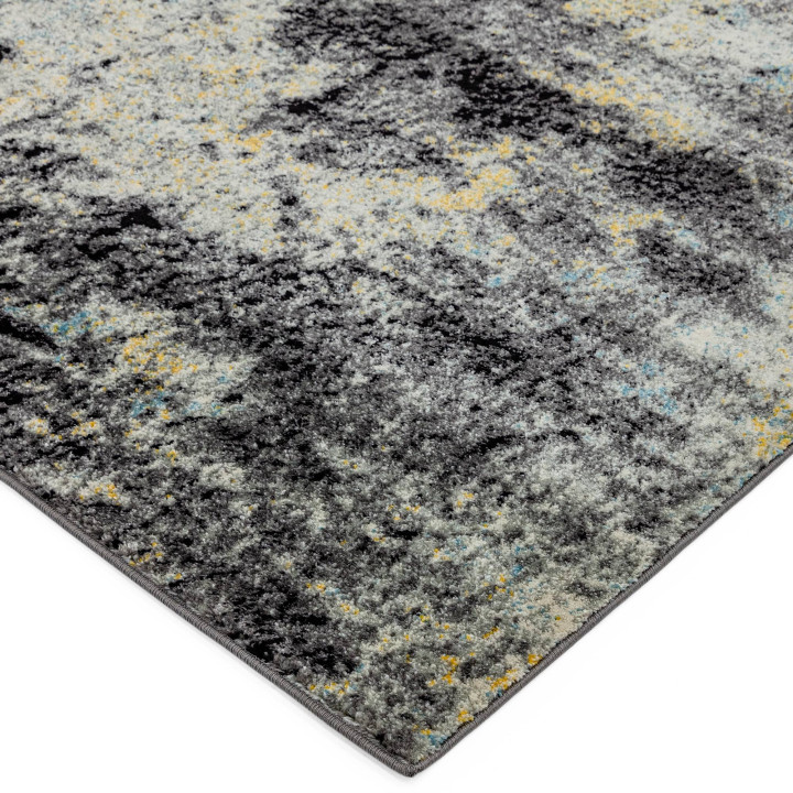 Tappeto Nova astratto grigio e nero 80x150 cm