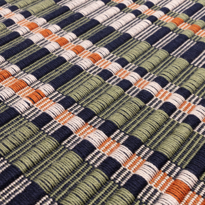 Rug Arden GRS geometric black olive green beige