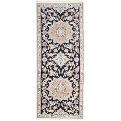 Tappeto Originale Nain 9la Persia 84x202 Blu Sc