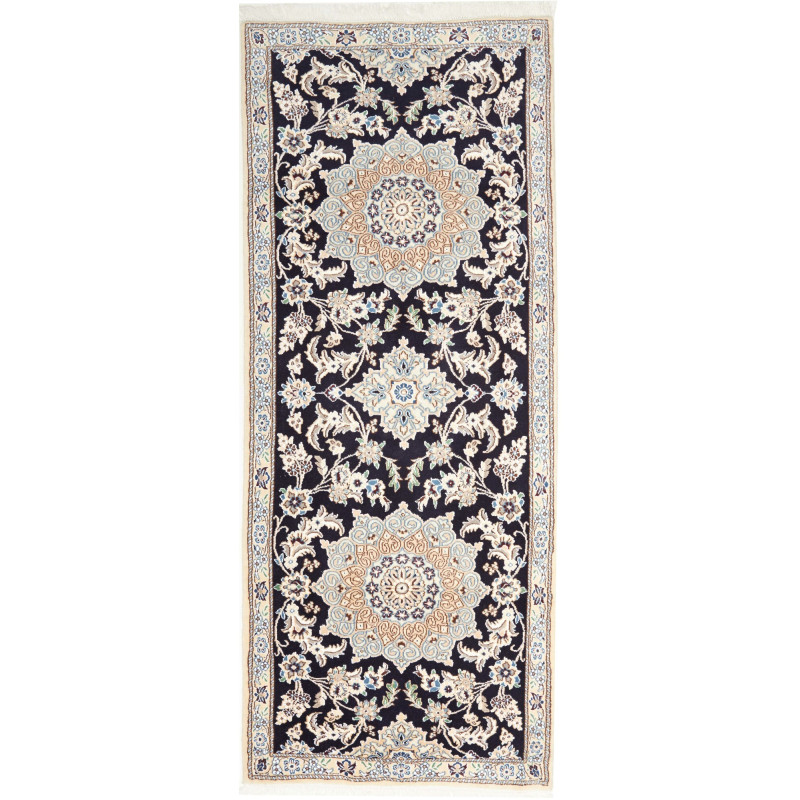 Tappeto Originale Nain 9la Persia 84x202 Blu Sc