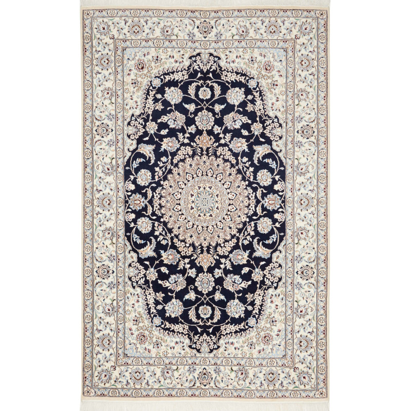 Tappeto Originale Nain 9la Persia 154x244 Blu N