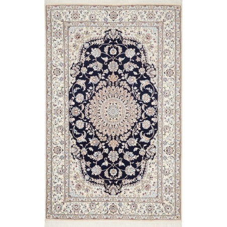 Tappeto Originale Nain 9la Persia 154x244 Blu N