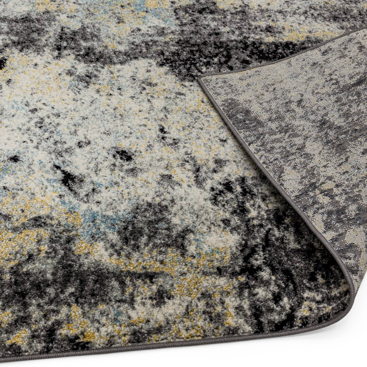 Tappeto Nova astratto grigio e nero 160x230 cm
