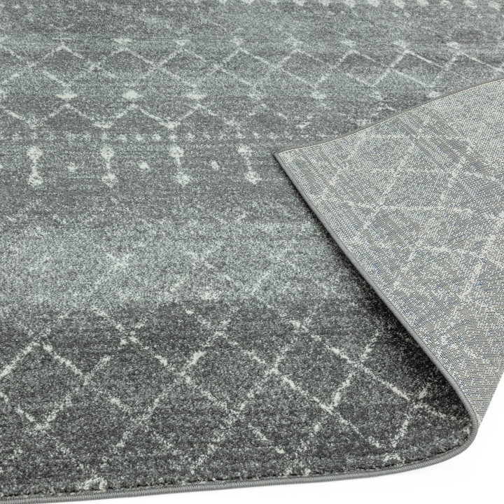 Rug Nova geometric grey silver white 120x170 cm