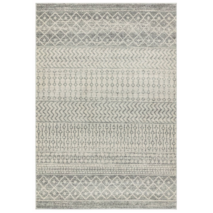 Rug Nova geometric grey white 80x150 cm
